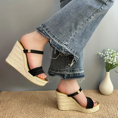 Emila – Sandali con zeppa con doppio cinturino