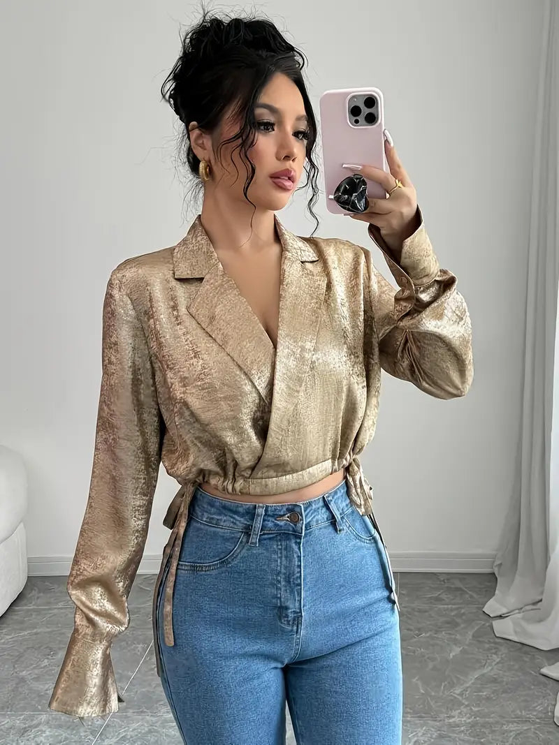 Ida – Blusa elegante a portafoglio