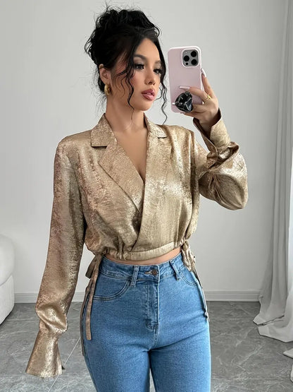 Ida – Blusa elegante a portafoglio