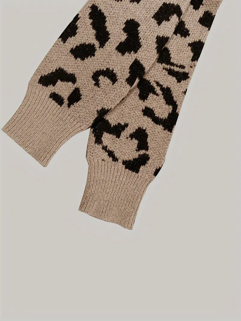 Shreya – Maglione lavorato a maglia con stampa leopardata