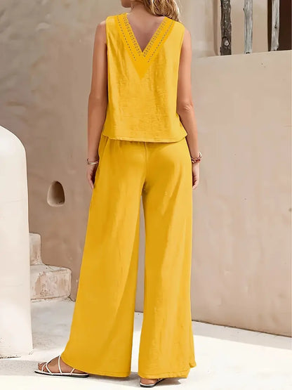 Noressa – Elegante set due pezzi a gamba larga