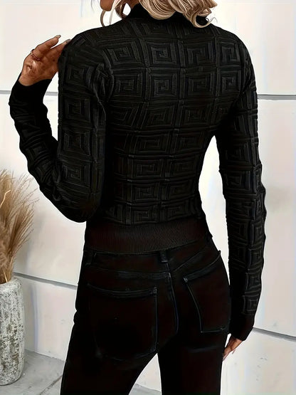 Holga – Elegante top lavorato a maglia con motivo