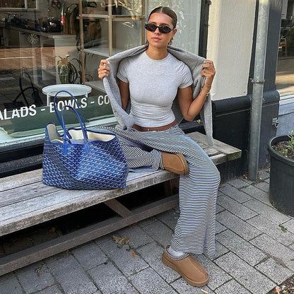 Yzella – Pantaloni in cotone a righe