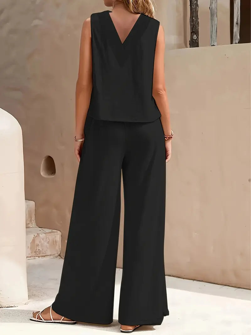 Noressa – Elegante set due pezzi a gamba larga