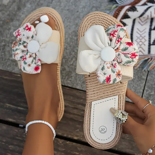 Treice – Espadrillas con fiocco floreale