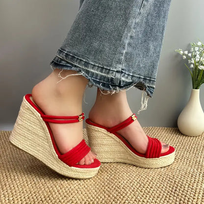 Emila – Sandali con zeppa con doppio cinturino