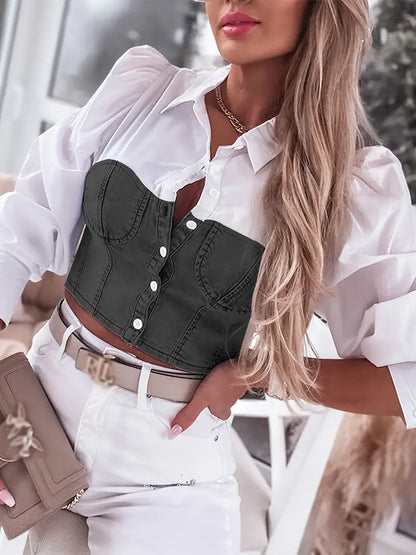 Ecca - Elegante camicia button-down in cotone