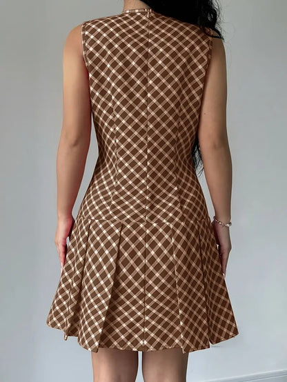 Ora – Elegante abito senza maniche con pieghe