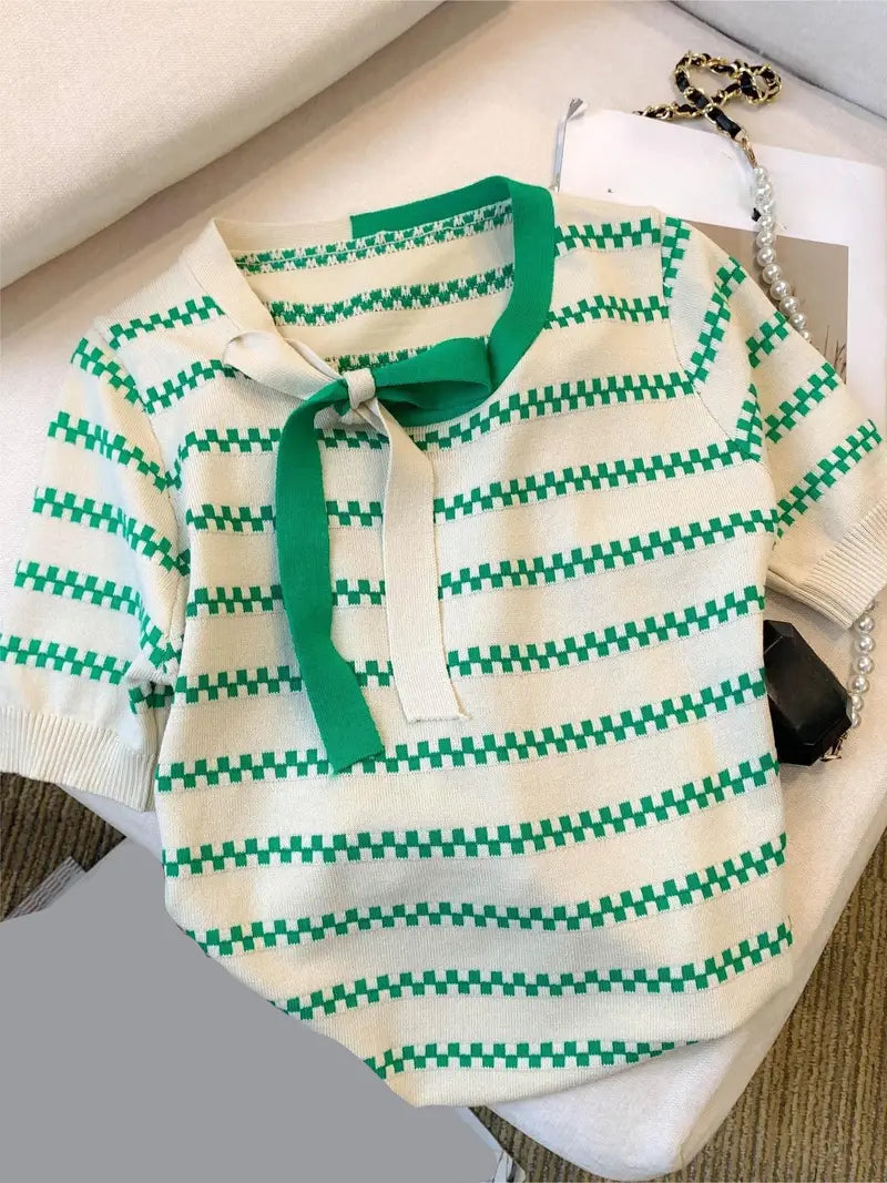 Lavinia – Elegante top in maglia a righe