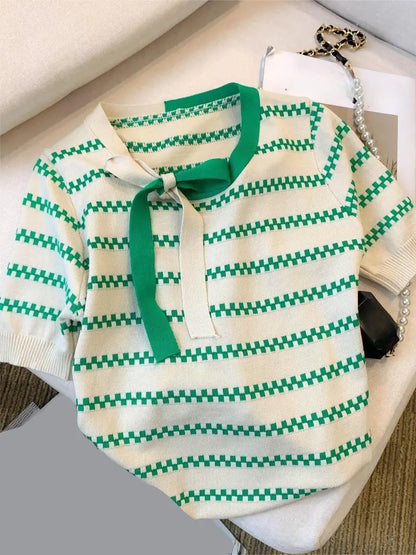 Lavinia – Elegante top in maglia a righe