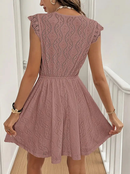 Avenleigh – Abito a trapezio da donna con maniche in pizzo