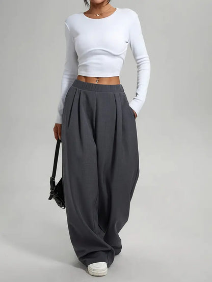 Bellatrix – Pantaloni plissettati eleganti a gamba larga