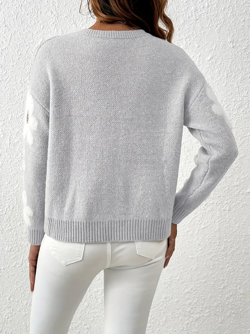 Cezy – Maglione lavorato a maglia con motivo floreale