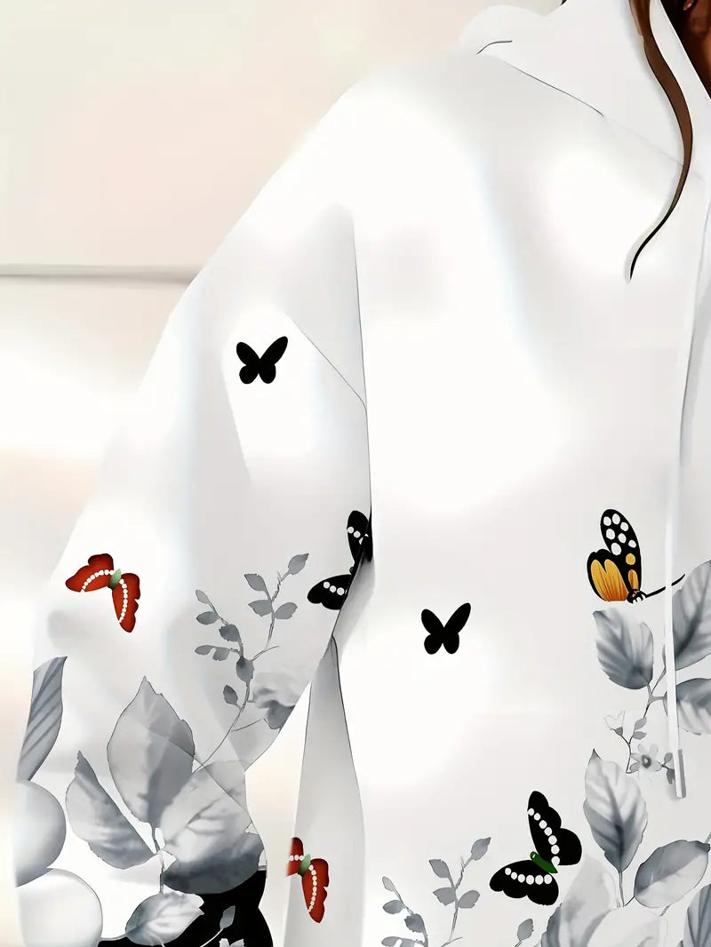 Tanaia – Felpa con cappuccio con stampa floreale