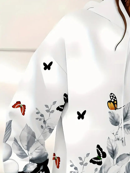 Tanaia – Felpa con cappuccio con stampa floreale