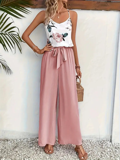 Remila – Elegante set due pezzi con motivo floreale