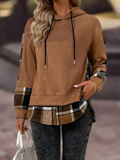 Naila – Felpa con cappuccio alla moda a quadri