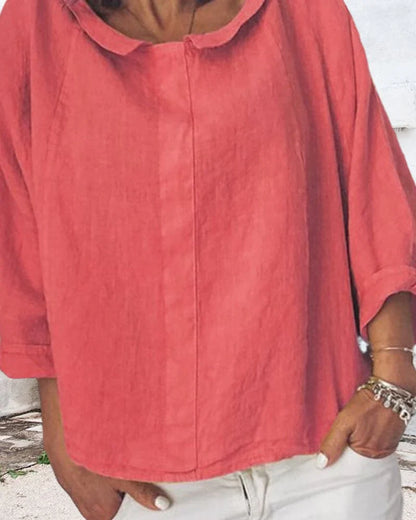 Aletheia – Blusa elegante realizzata in lino di cotone