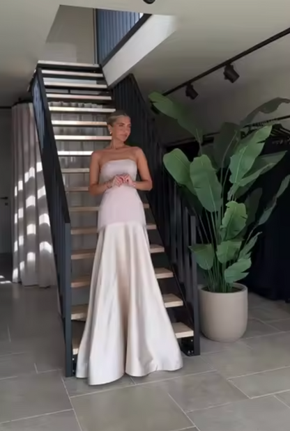 Charvi – Abito lungo elegante senza spalline