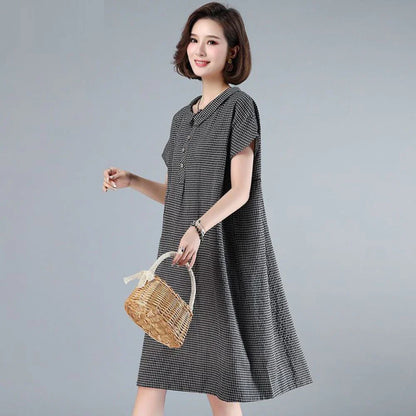 Vinessa – Abito in cotone e lino di alta qualità