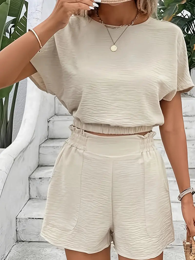 Aminna – Completo elegante composto da top e pantaloncini