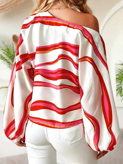 Ivora – Elegante camicetta a maniche lunghe con una spalla