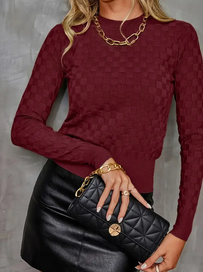 Rita – Maglione in maglia a quadri