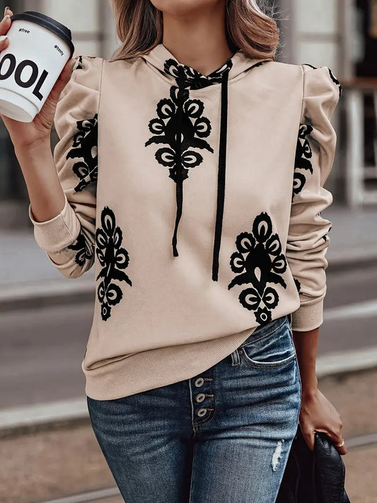 Asmita – Felpa elegante in cotone con maniche a sbuffo