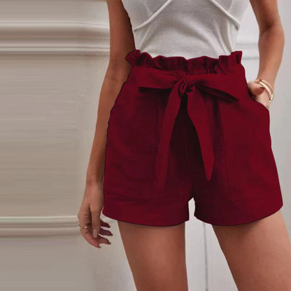 Aurelith – Pantaloncini eleganti con volant a vita alta