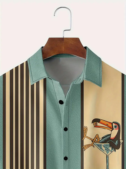 Thomas - Camicia a righe a maniche corte da uomo