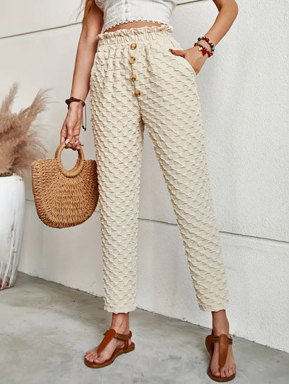 Indah – Pantaloni eleganti con goffratura 3B