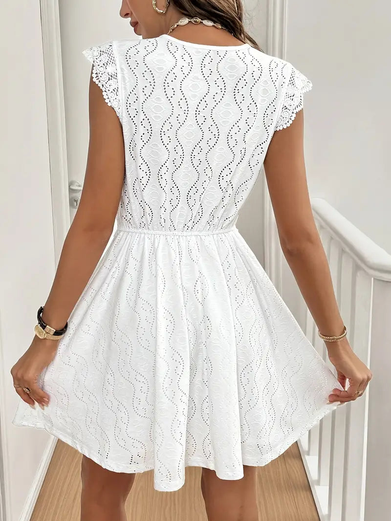 Avenleigh – Abito a trapezio da donna con maniche in pizzo