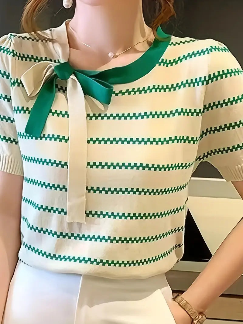 Lavinia – Elegante top in maglia a righe