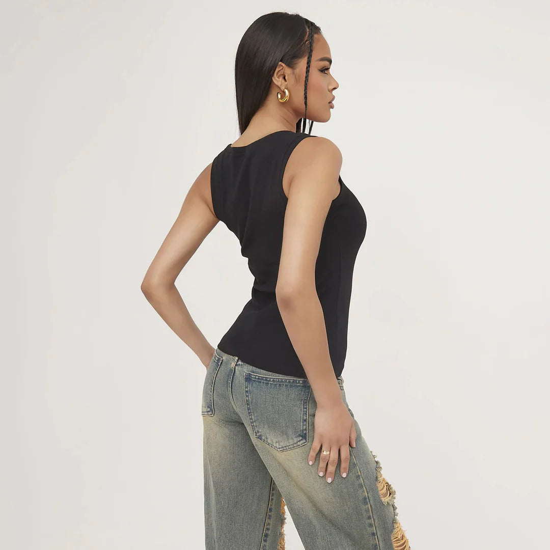 Mireya – Canotta in maglia di cotone a coste