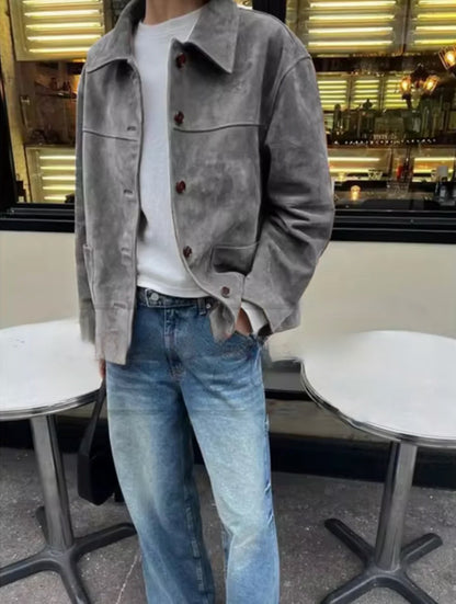 Josea – Giacca in pelle scamosciata vintage