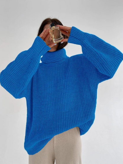 Aloe – Maglione dolcevita oversize lavorato a maglia