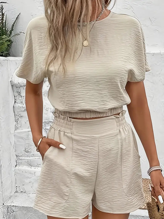 Aminna – Completo elegante composto da top e pantaloncini