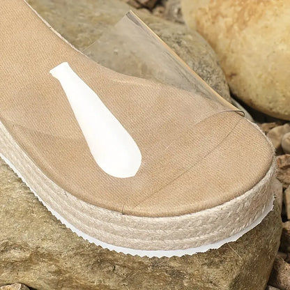 Ayumiya – Sandali con plateau e cinturino trasparente