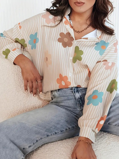 Onyxa – Camicetta oversize alla moda con bottoni