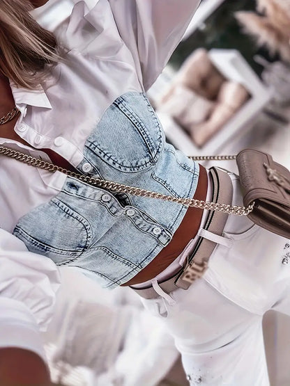 Ecca - Elegante camicia button-down in cotone