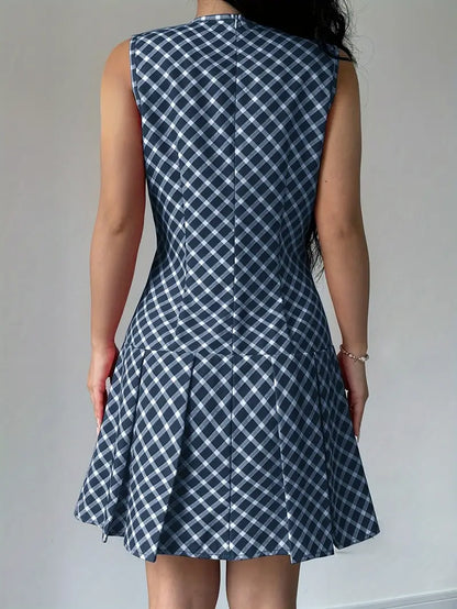 Ora – Elegante abito senza maniche con pieghe