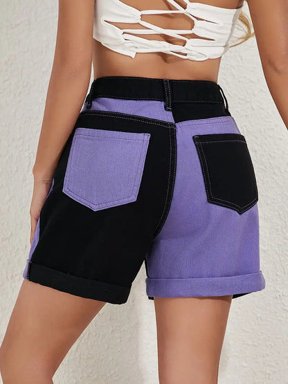 Dravena – Eleganti shorts in denim bicolore