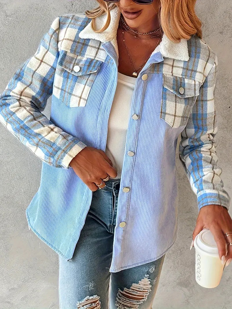 Mahima – Giacca in velluto a coste di cotone a quadri