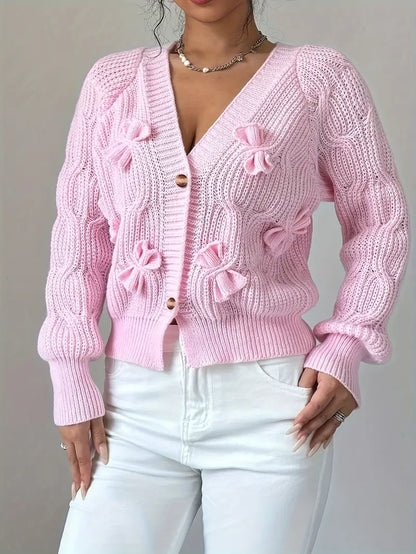 Zyrene – Cardigan rosa accogliente