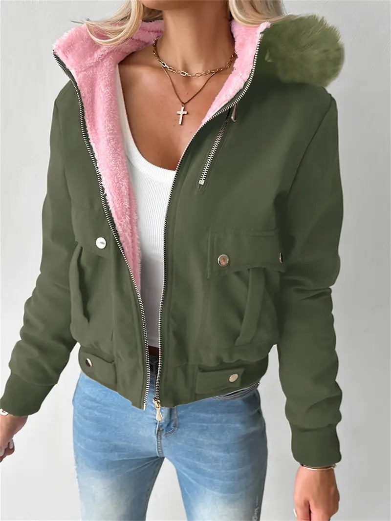 Barbara – Giacca corta realizzata in felpa di cotone