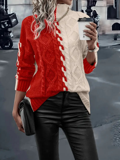 Merla - Maglione dolcevita lavorato a maglia grossa