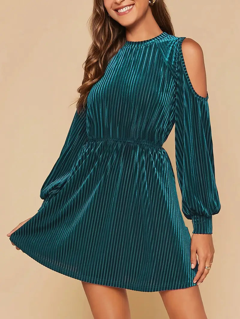 Ingrid – Abito in velluto plissettato