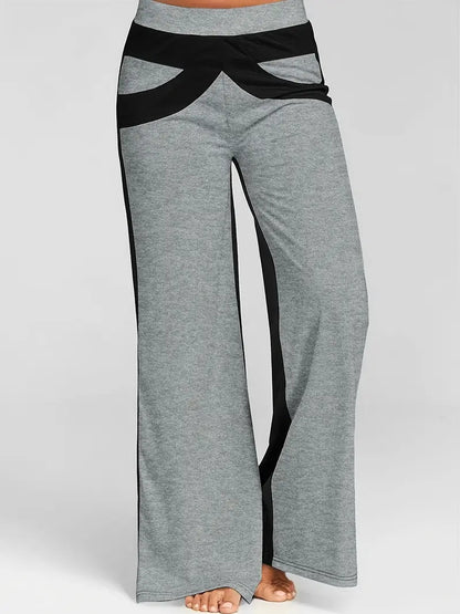 Xylaris – Pantaloni eleganti con gamba larga e design a blocchi di colore