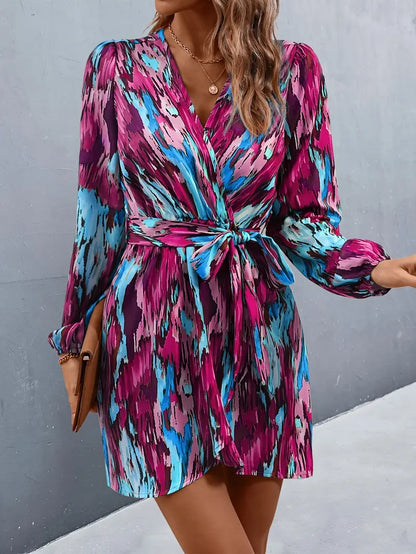 Nocturna – Abito a maniche lunghe stile incrociato