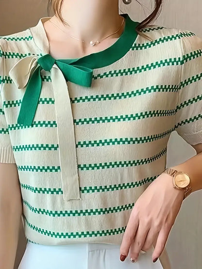 Lavinia – Elegante top in maglia a righe